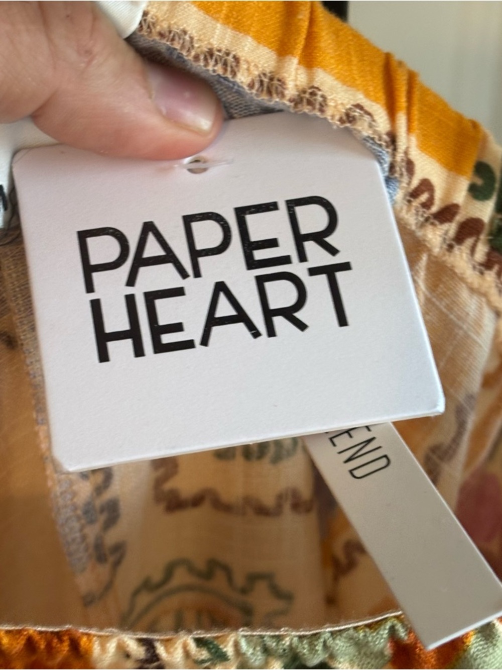 Paper Heart Floral Stamp Postcard Linen Blend Maxi Dress Womens M Sleeveless NWT - Picture 8 of 10